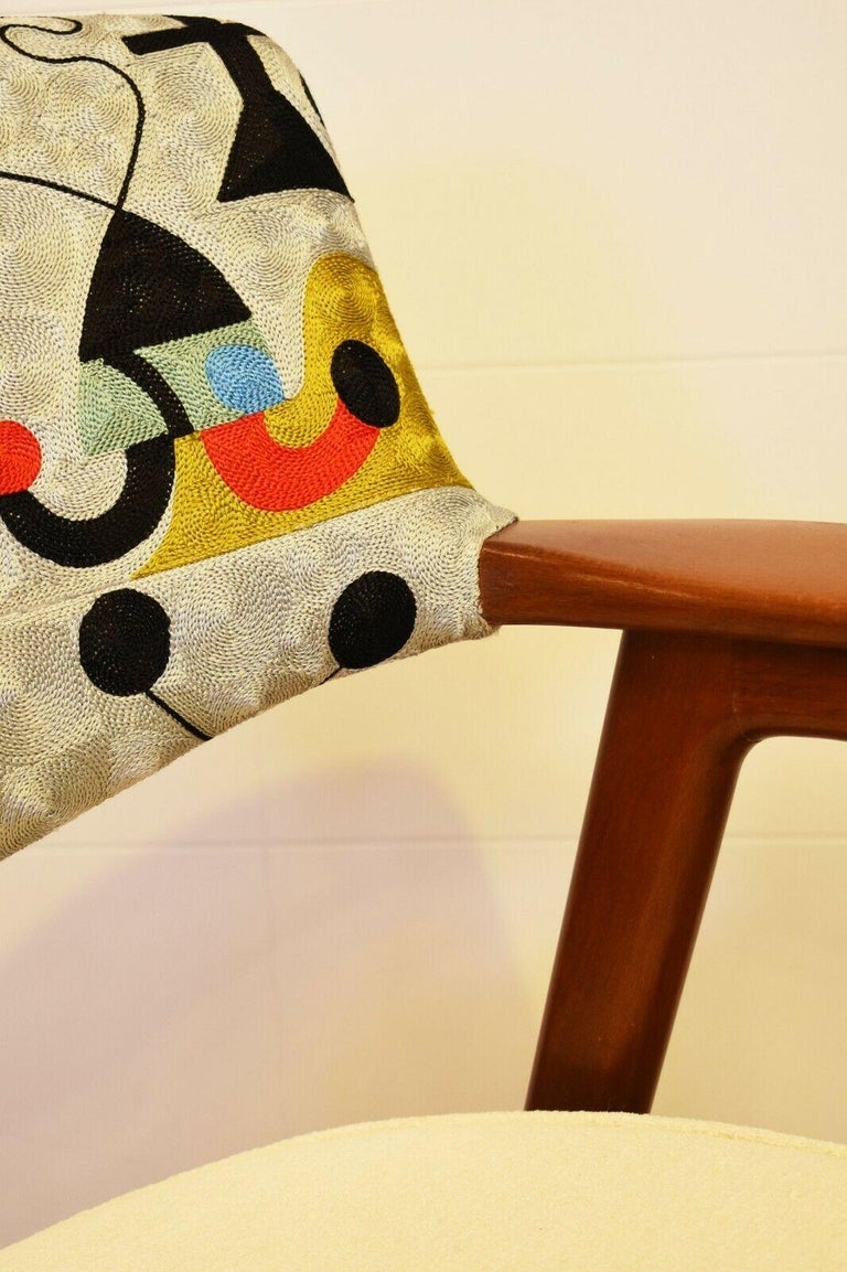 1960s Set of 6 Erik Kirkegaard Dining Chairs inspired by Joan Miro 1