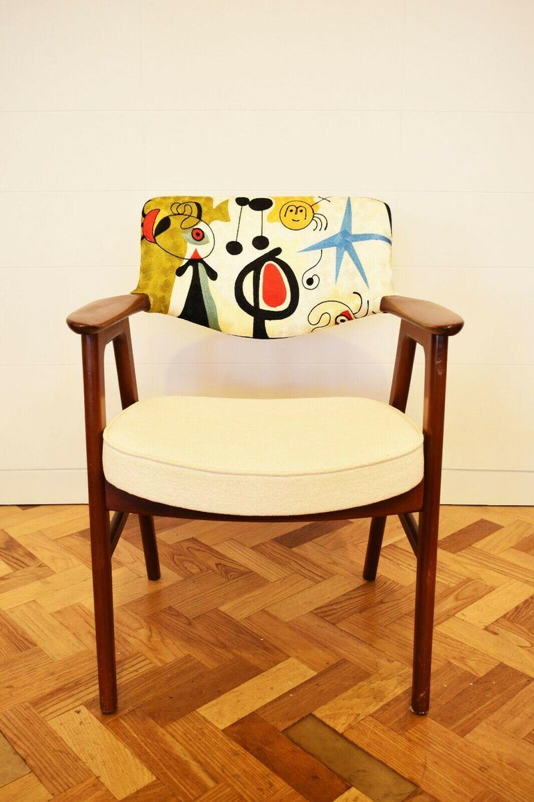 1960s Set of 6 Erik Kirkegaard Dining Chairs inspired by Joan Miro 3