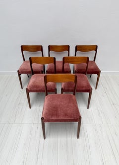 1960s Set of 6 Mid-Century Danish Design Teak Dining Chairs