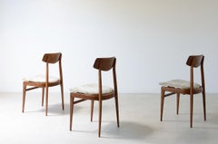 1960's Set of 6 teak chairs with shaped folder