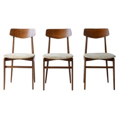 1960's Set of 6 teak chairs with shaped folder