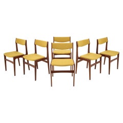 1960s Set of 6 Teak Dining Chairs, Denmark 1960s Set of 6 Teak Dining Chairs, Denmark