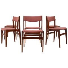1960s Set of 6 Teak Dining Chairs, Denmark