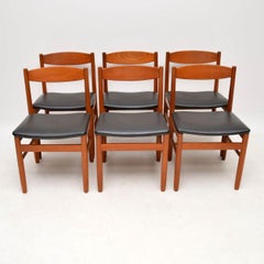 1960s Set of 6 Teak Vintage Dining Chairs by Robert Heritage for Archie Shine