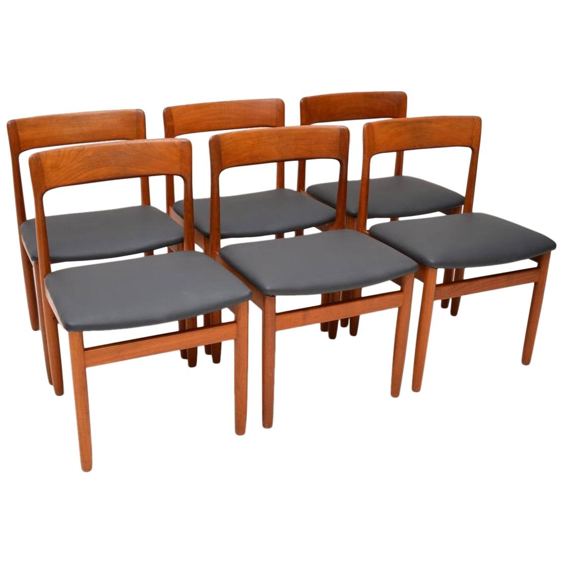 1960s Set of 6 Vintage Teak Dining Chairs by Younger
