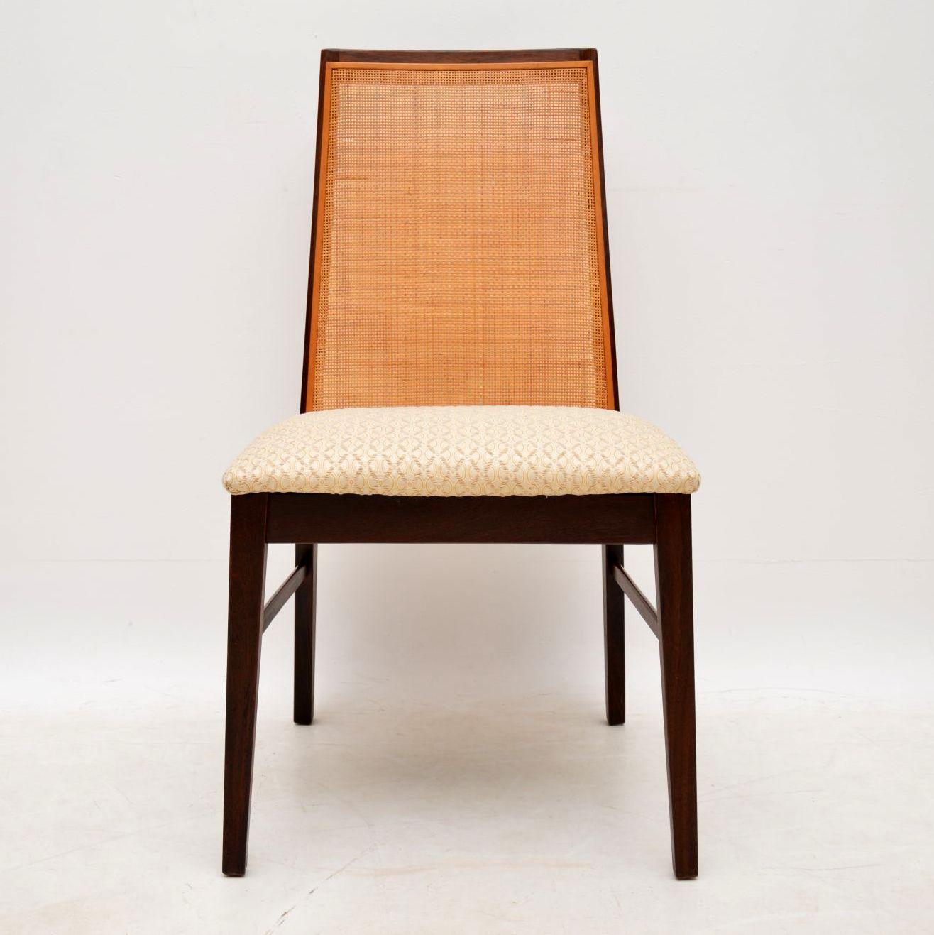 1960s Set of 6 Wood Dining Chairs by Dyrlund In Good Condition In London, GB