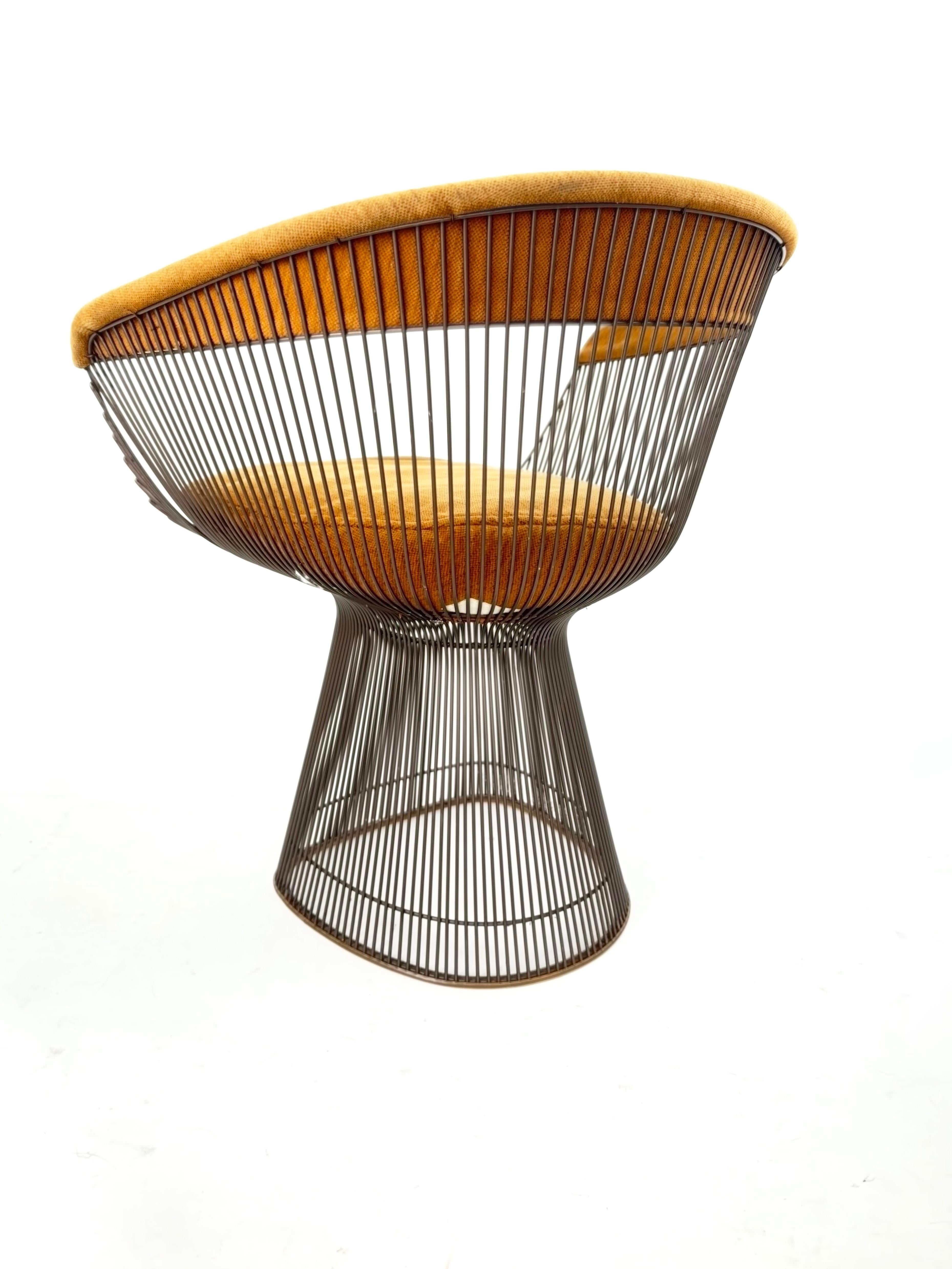 American 1960's Set of 7 Bronze Chairs designed by Warren Platner for Knoll For Sale