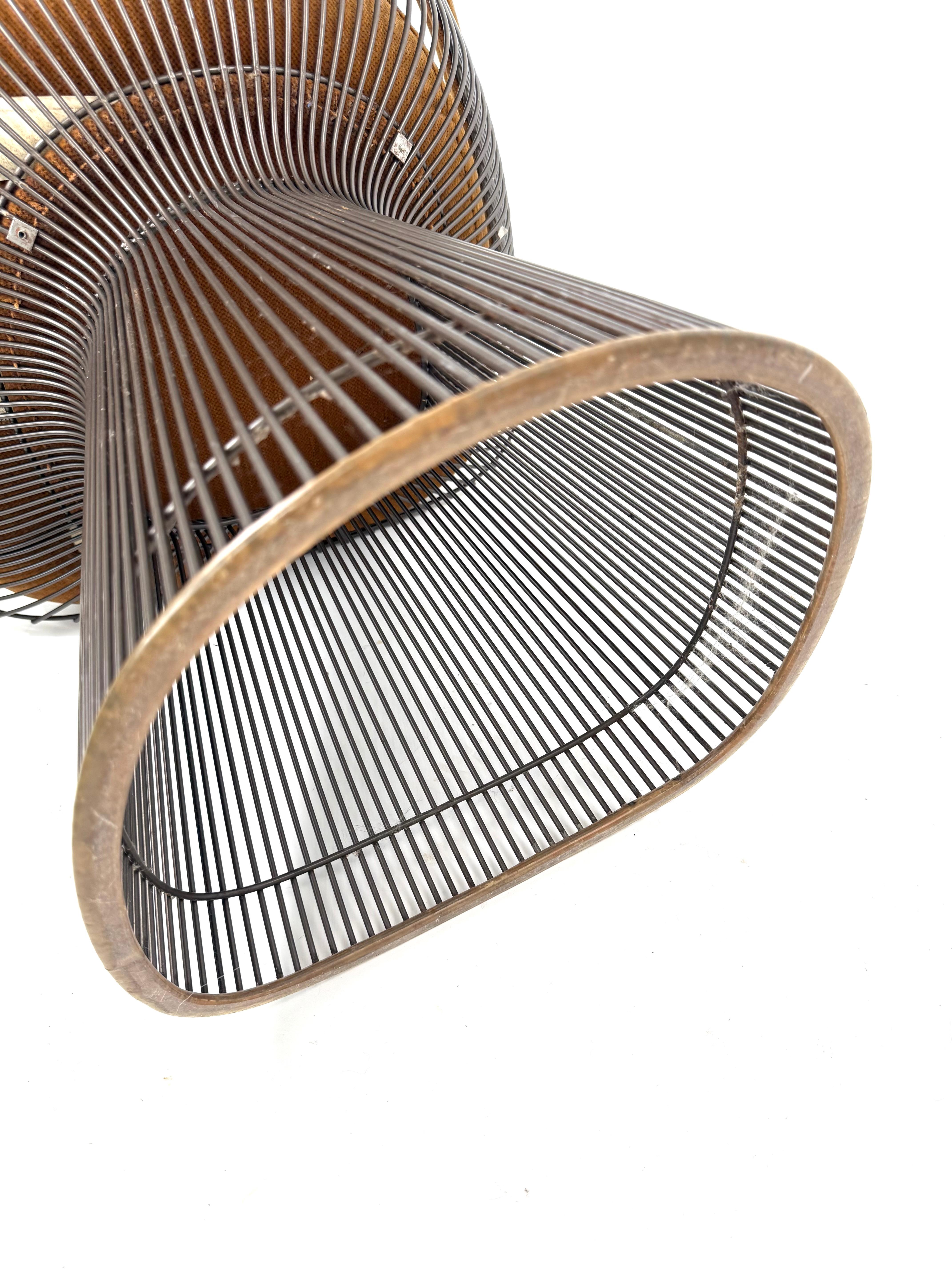 1960's Set of 7 Bronze Chairs designed by Warren Platner for Knoll For Sale 3
