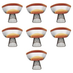 1960's Set of 7 Bronze Chairs designed by Warren Platner for Knoll
