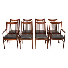 1960s Set of 8 Danish Dining Chairs by Arne Vodder