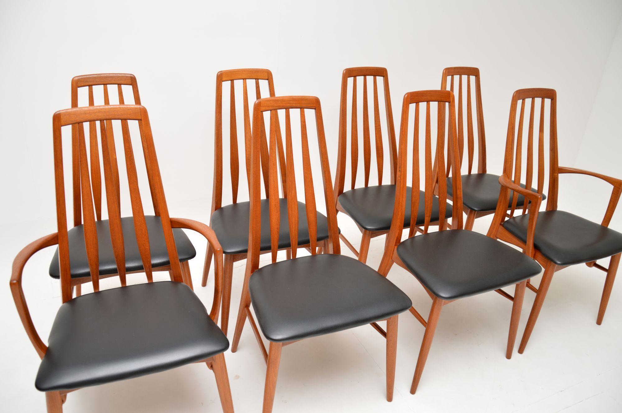 1960's Set of 8 Danish Teak Dining Chairs by Niels Koefoed 1