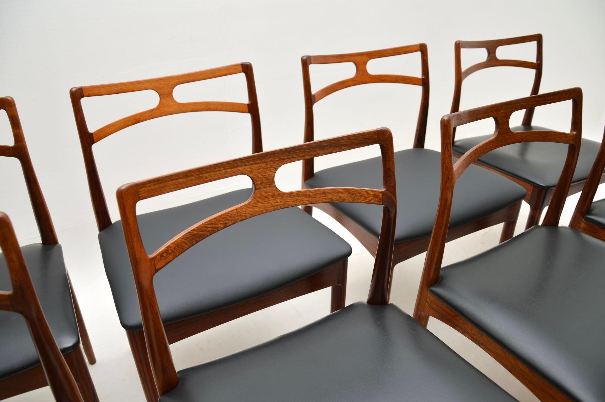 1960's Set of 8 Danish Vintage Dining Chairs by Johannes Andersen In Good Condition In London, GB