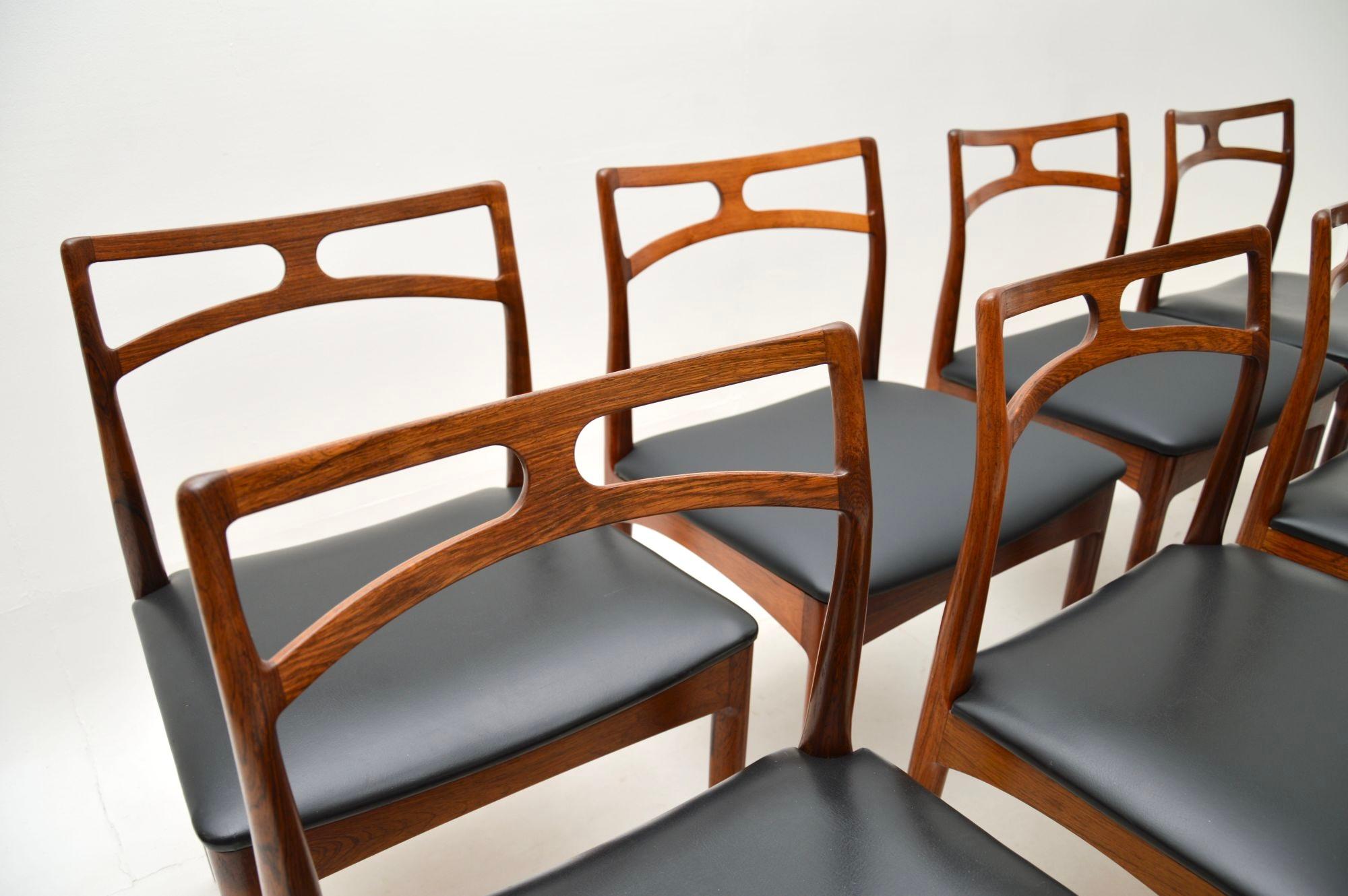 Mid-20th Century 1960's Set of 8 Danish Vintage Dining Chairs by Johannes Andersen