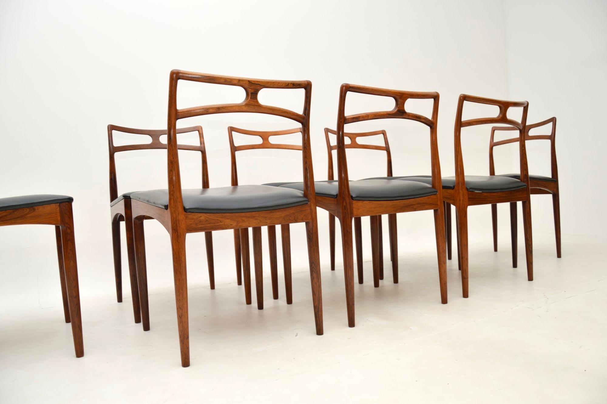 1960's Set of 8 Danish Vintage Dining Chairs by Johannes Andersen 1