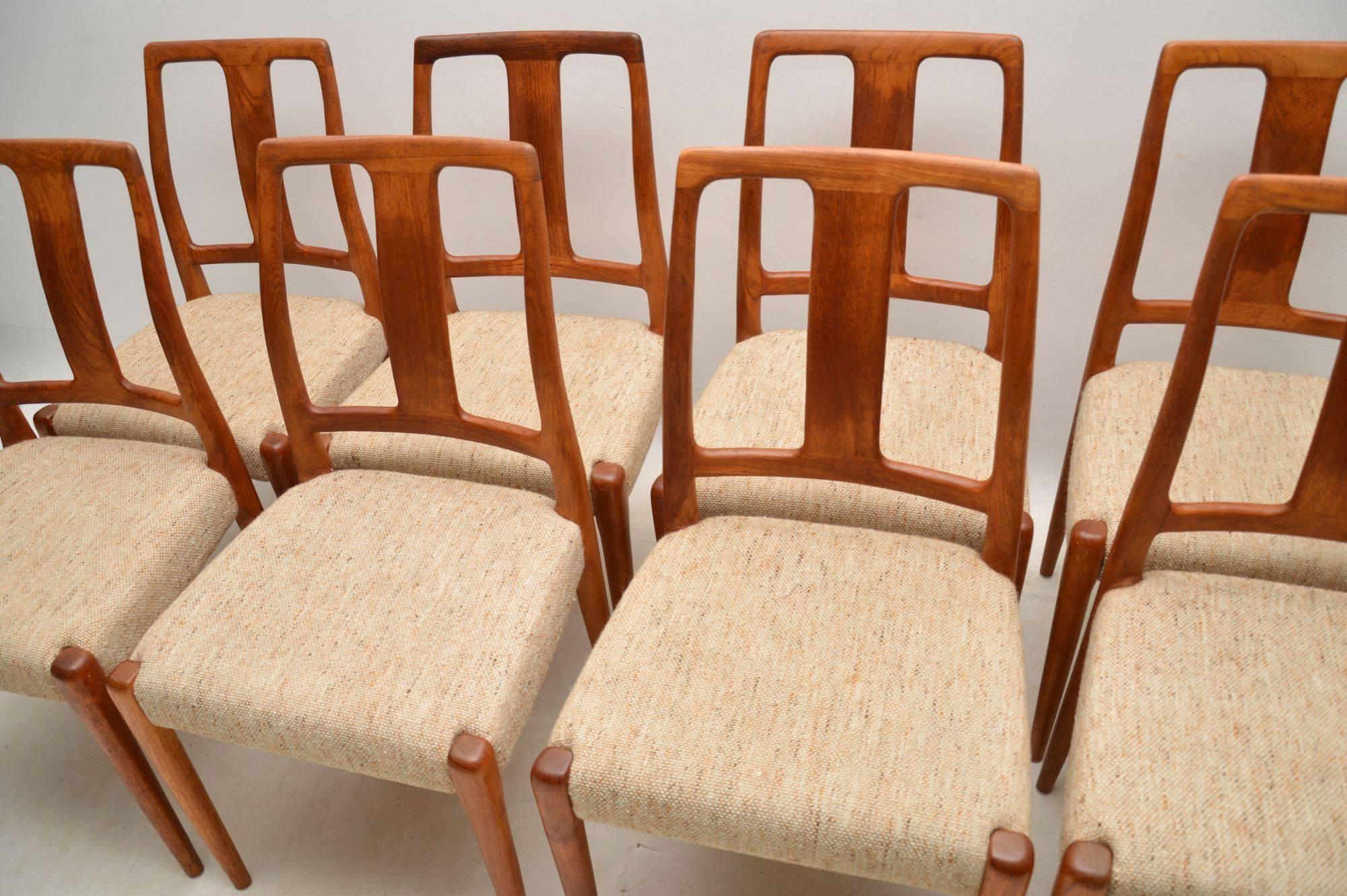 1960s Set of Eight Danish Vintage Teak Dining Chairs 8