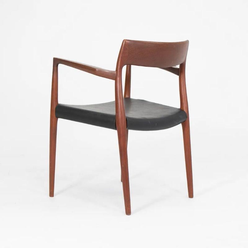 Modern 1960s Set of 8 Model 57/77 Dining Chairs in Teak by Niels Møller for J.L. Møller For Sale