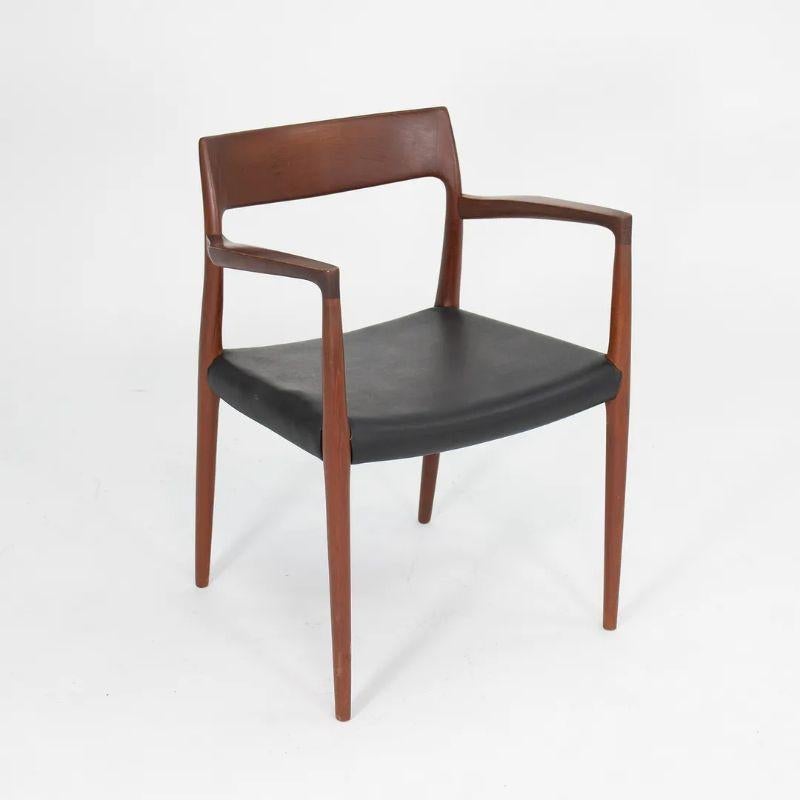 1960s Set of 8 Model 57/77 Dining Chairs in Teak by Niels Møller for J.L. Møller For Sale 1