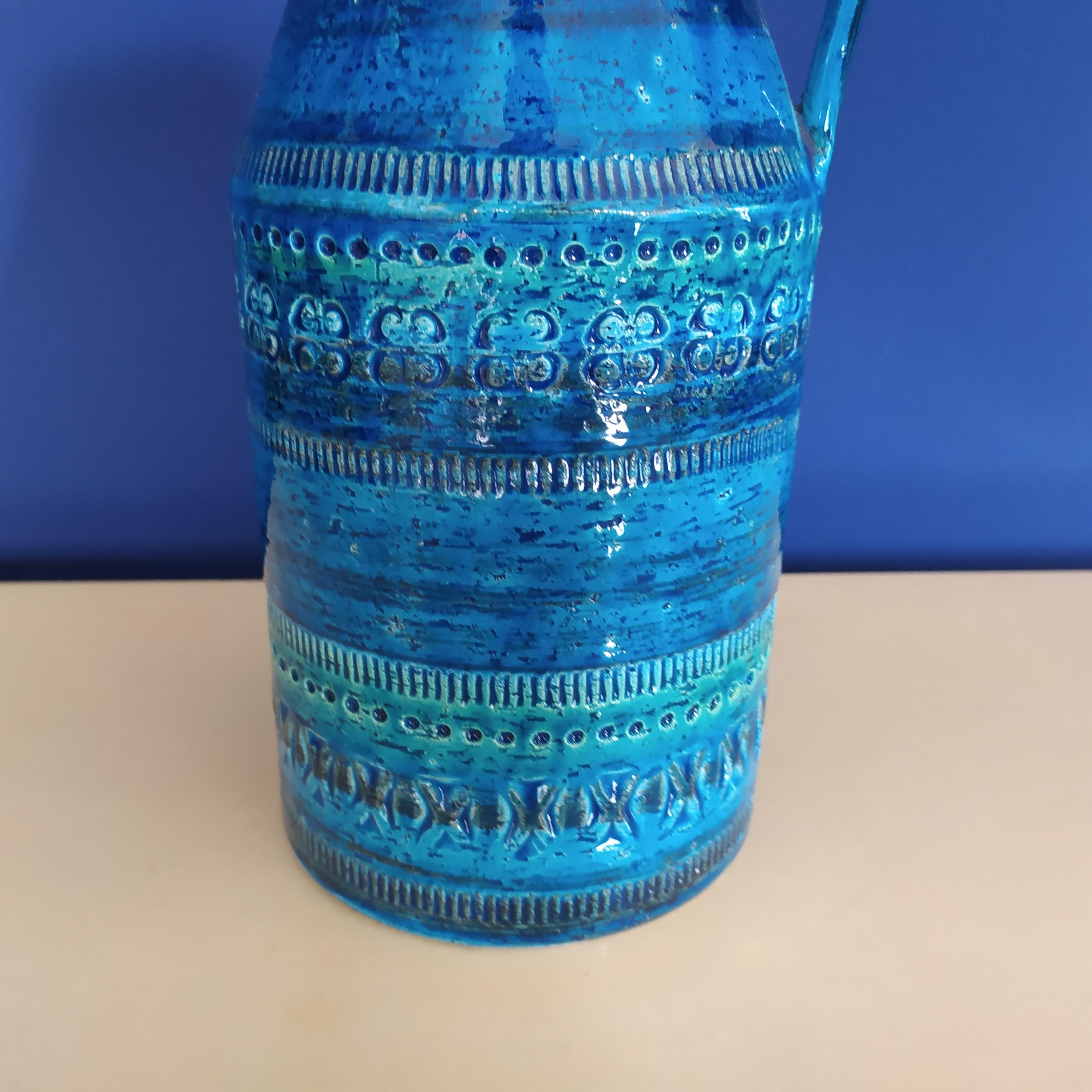 European 1960s Set of a Jug with Six Cups by Aldo Londi for Bitossi For Sale