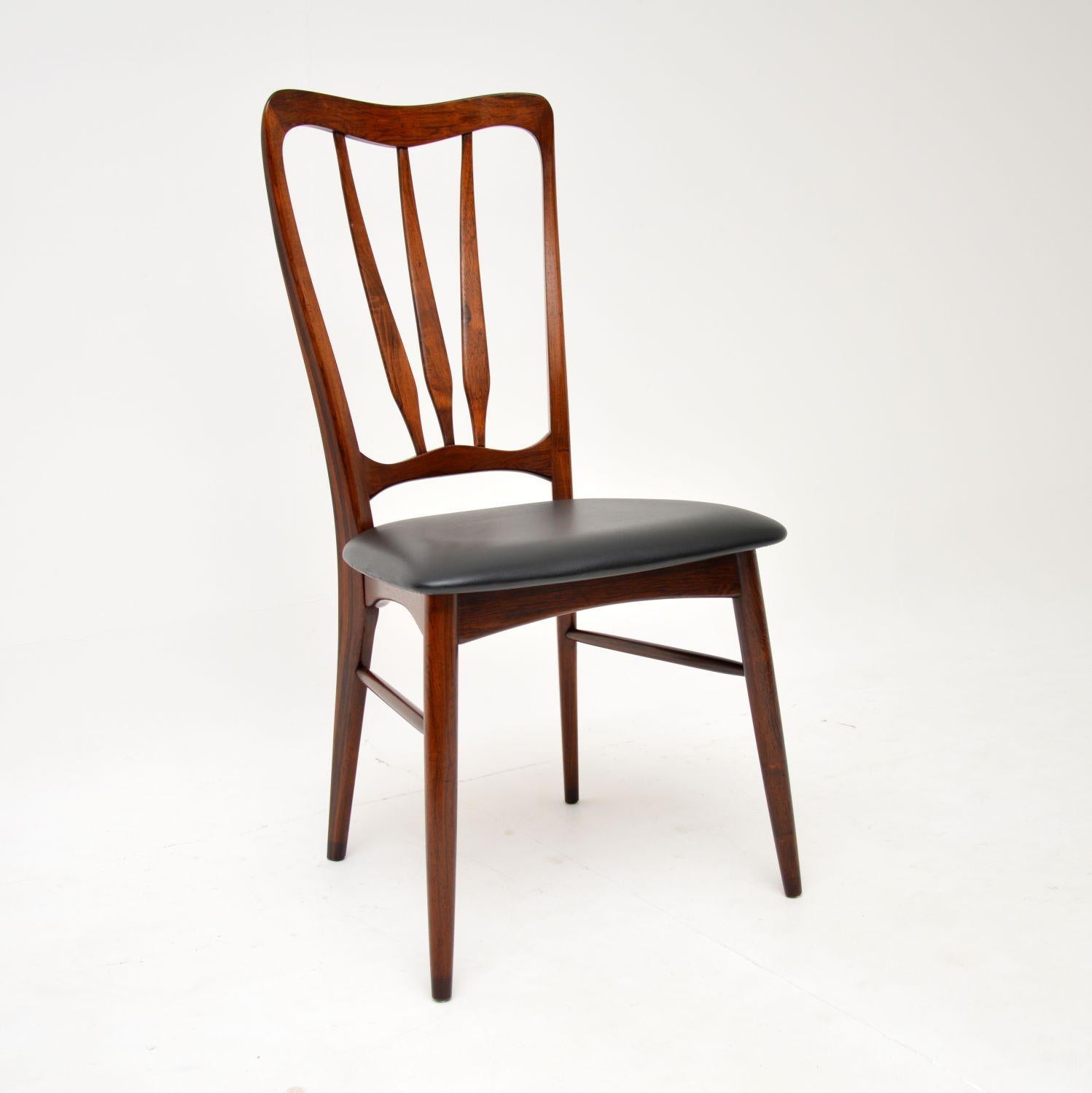 1960's Set of Danish Vintage Dining Chairs by Niels Koefoed 1