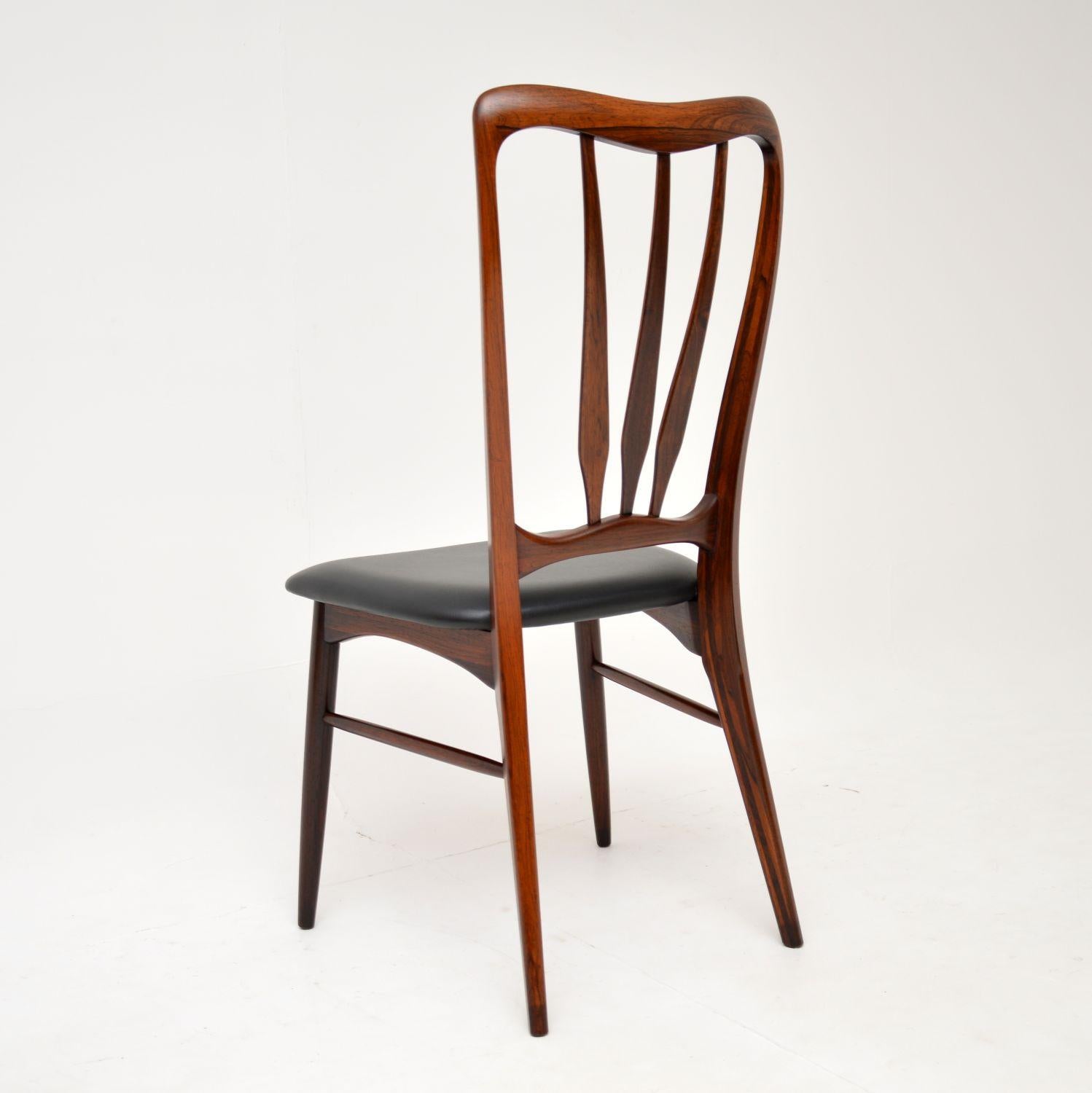 1960's Set of Danish Vintage Dining Chairs by Niels Koefoed 4