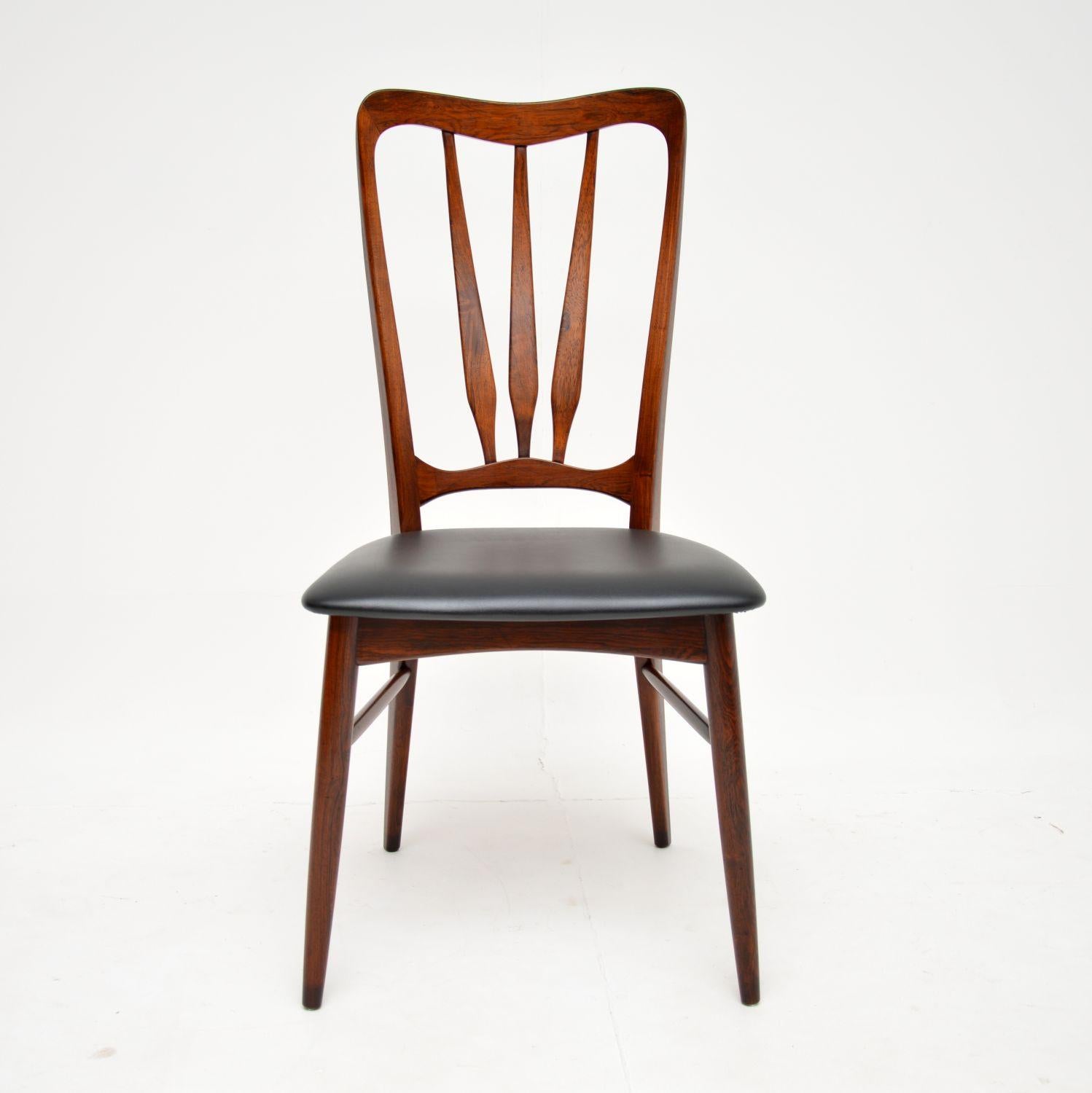 1960's Set of Danish Vintage Dining Chairs by Niels Koefoed 2