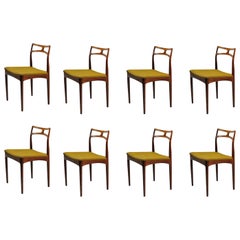1960s Set of Eight Johannes Andersen Rosewood Dining Chairs