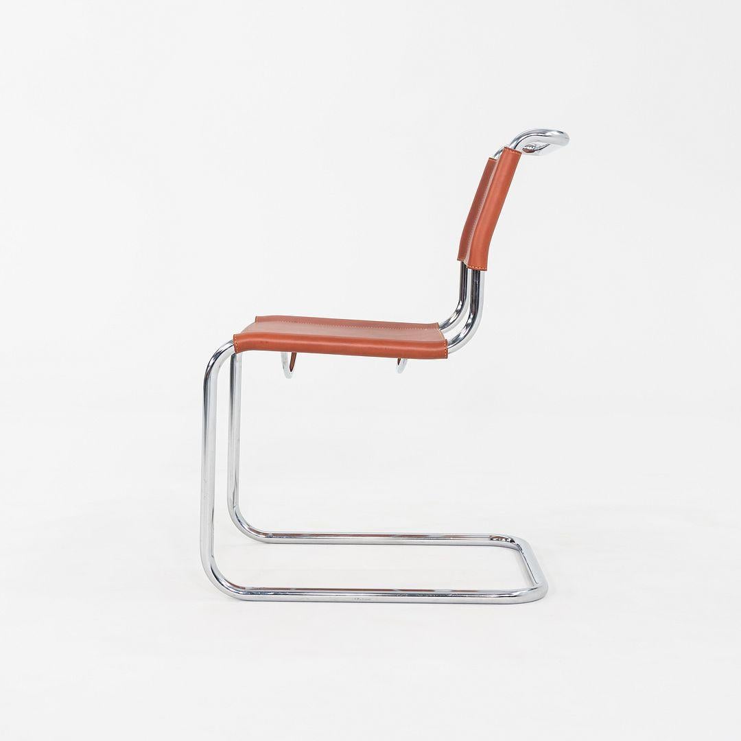 Moderne Ensemble de huit chaises d'appoint Marcel Breuer pour Thonet en cuir de selle des années 1960 en vente