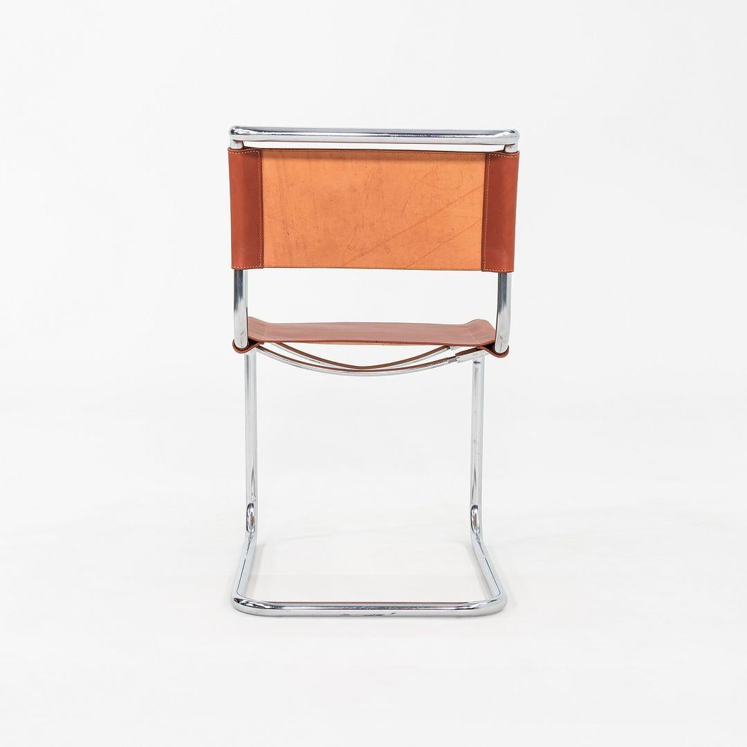 Milieu du XXe siècle Ensemble de huit chaises d'appoint Marcel Breuer pour Thonet en cuir de selle des années 1960 en vente