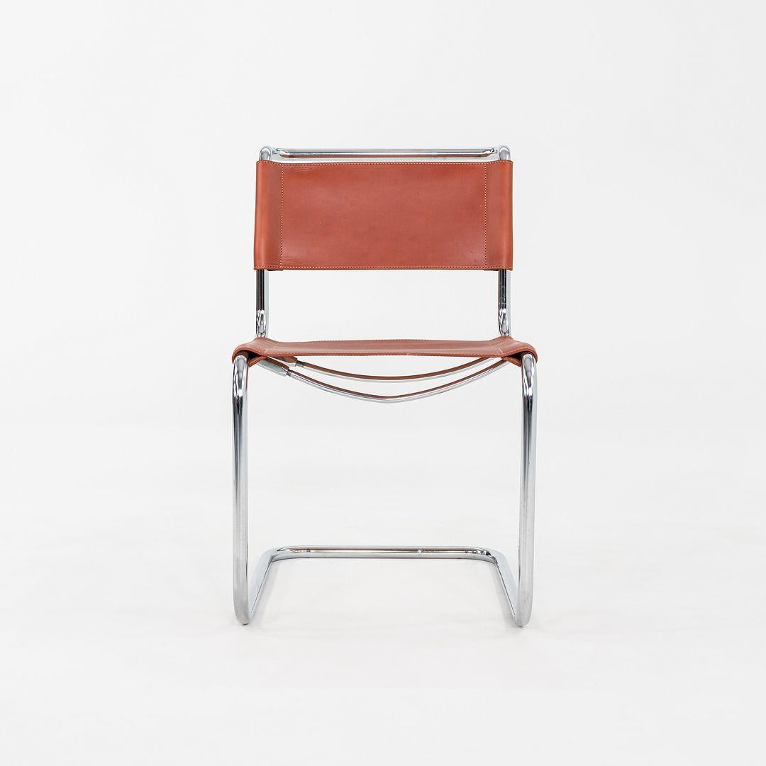 Ensemble de huit chaises d'appoint Marcel Breuer pour Thonet en cuir de selle des années 1960 en vente 1