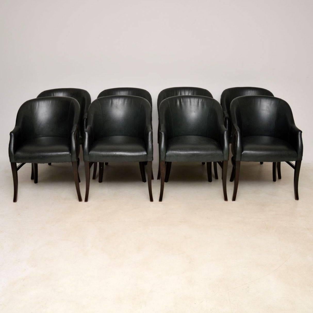 leather tub dining chairs
