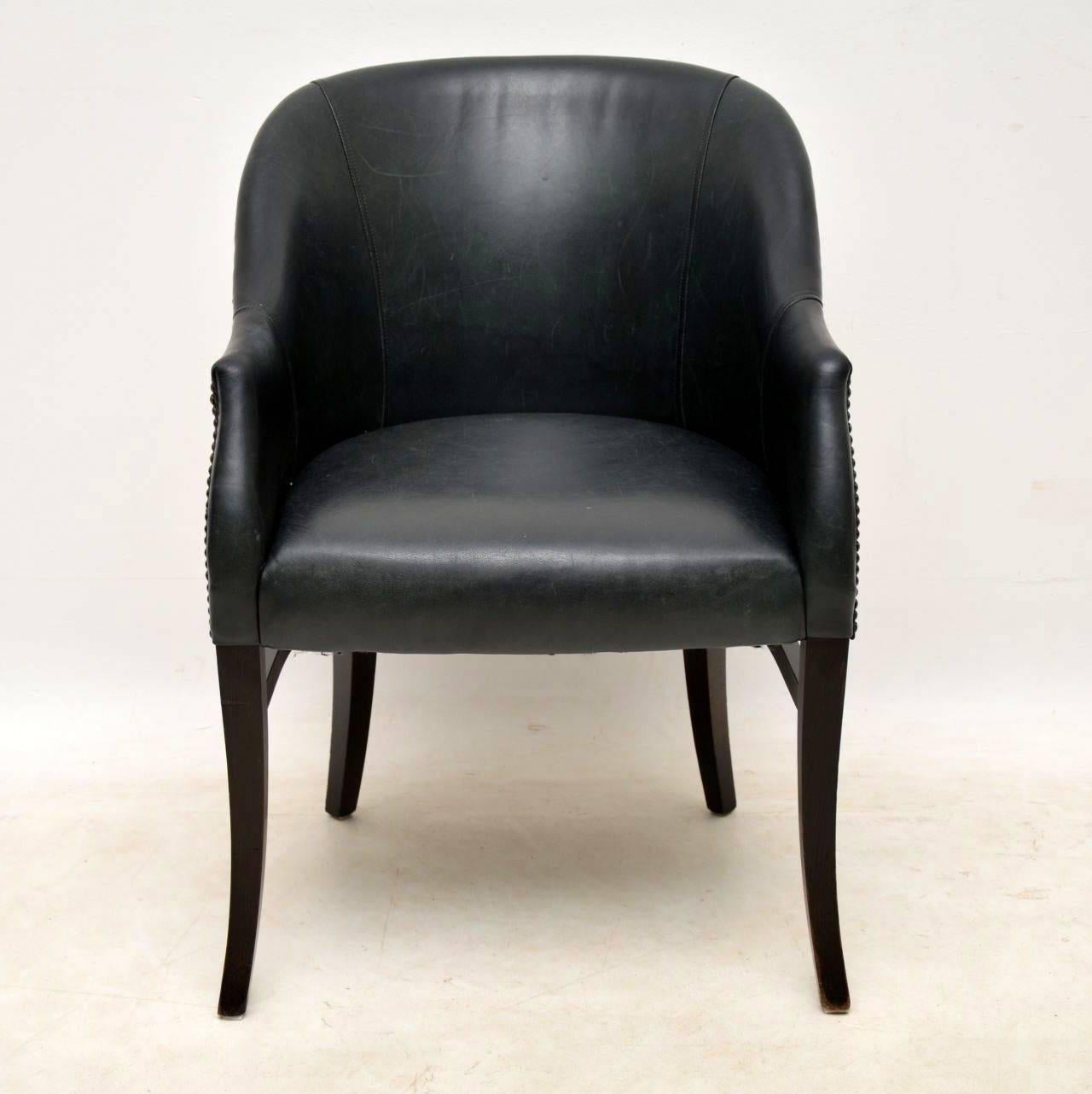 1960s Set of Eight Vintage Leather Dining Chairs In Excellent Condition In London, GB