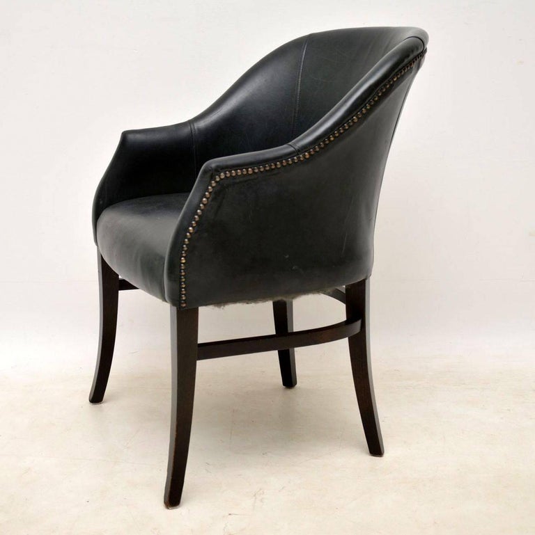 1960s Set of Eight Vintage Leather Dining Chairs at 1stDibs