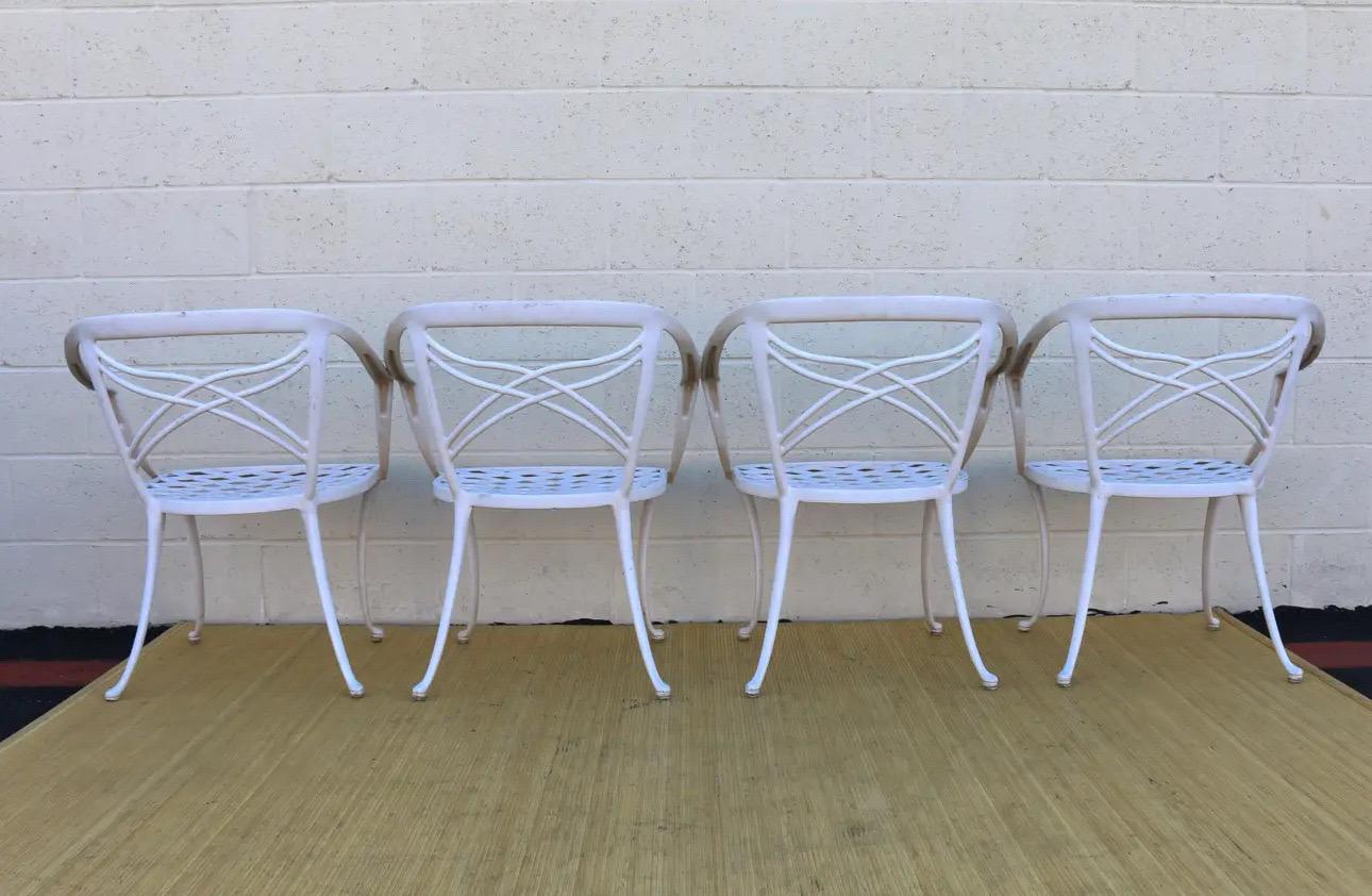 Set di quattro sedie da giardino in alluminio degli anni '60 di Brown Jordan In condizioni buone in vendita a North Hollywood, CA