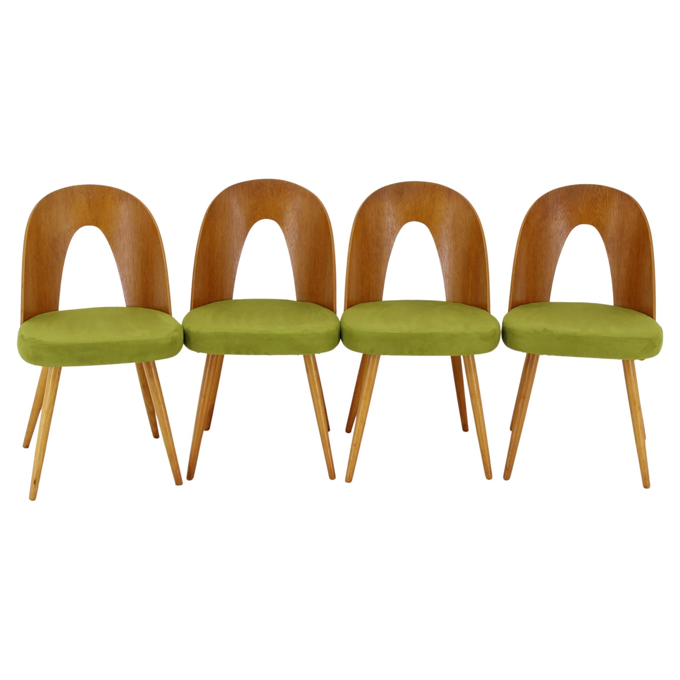 1960s Set of Four Antonin Suman Dining Chairs , Restored