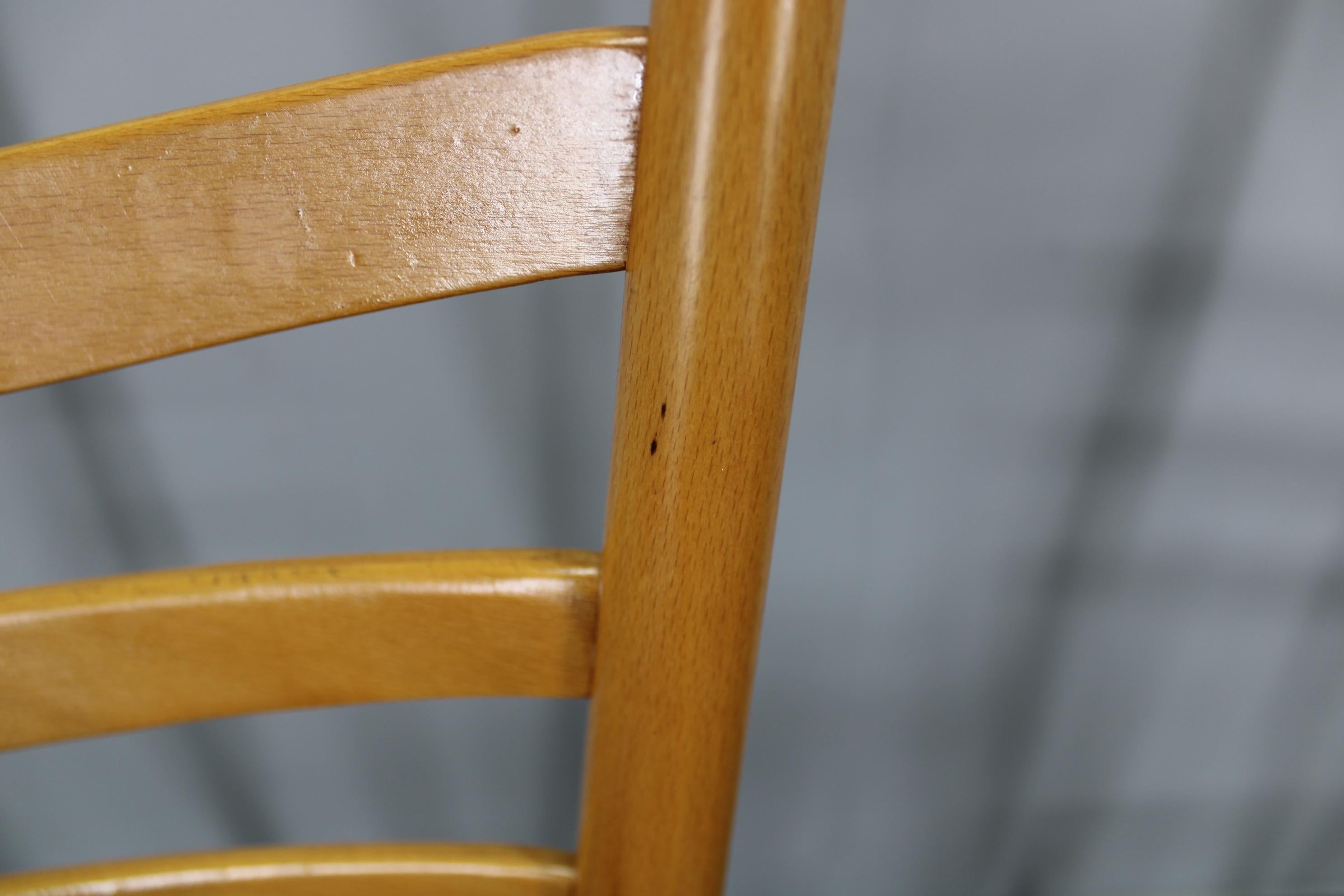 1960s Ensemble de quatre chaises de salle à manger en Beeche, Tchécoslovaquie en vente 1