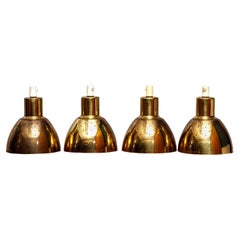 1960s Set of Four Brass Pendants by Hans-Agne Jakobsson for Markaryd, Sweden