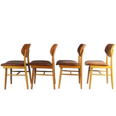 1960s Set of Four Chairs by Ton