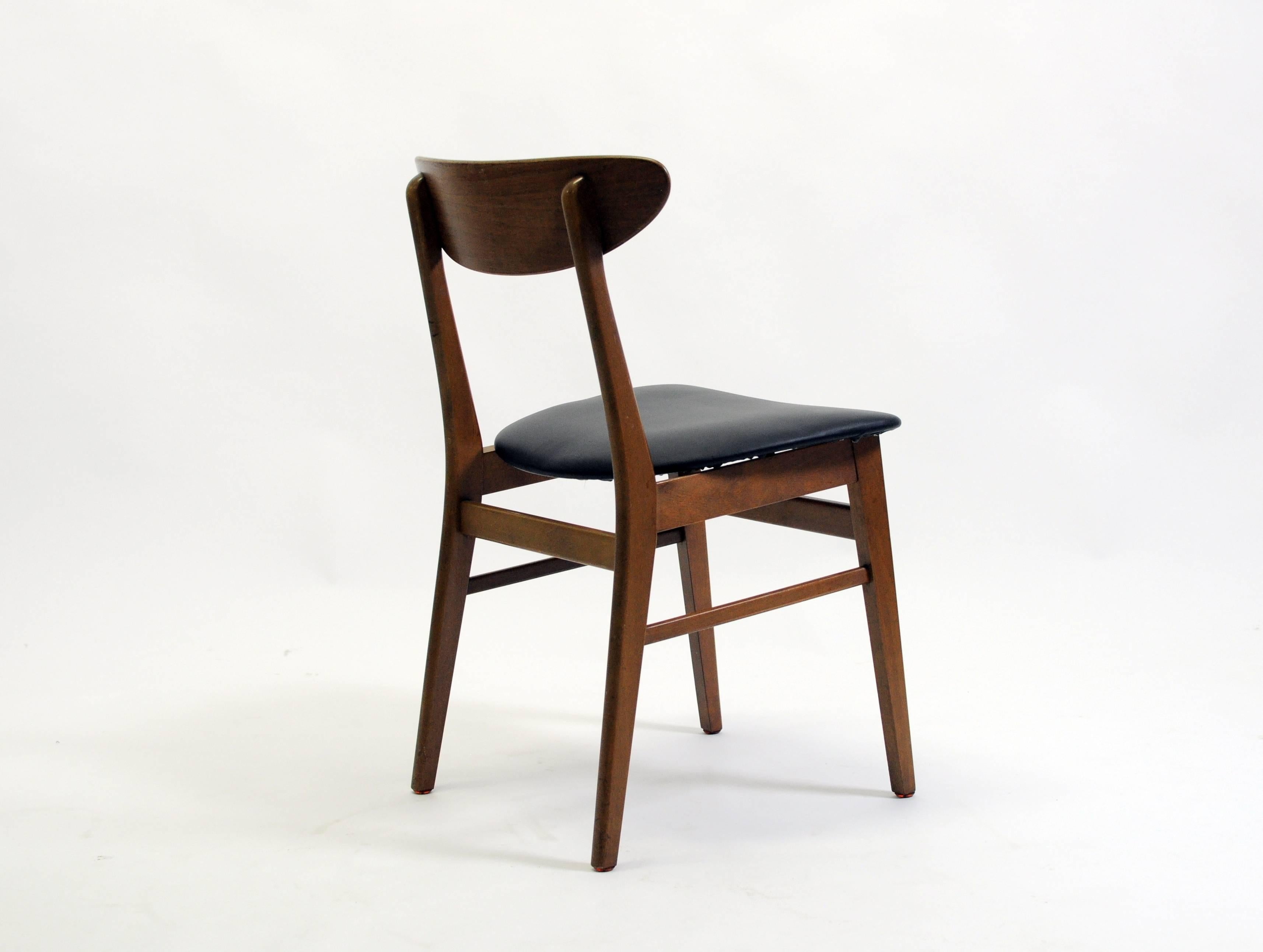 1960s Set of Four Danish Th. Harlev Dining Chairs in Teak and Beech by Farstrup For Sale 3