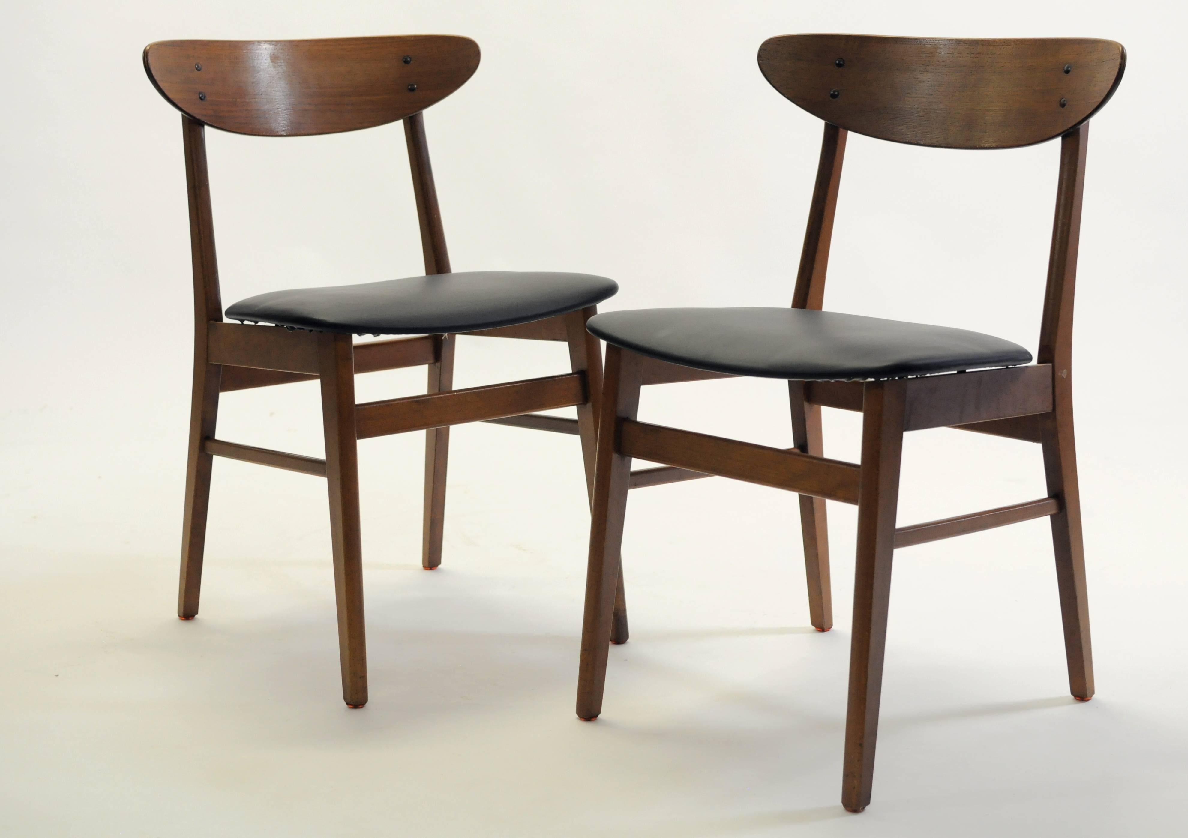1960s Set of Four Danish Th. Harlev Dining Chairs in Teak and Beech by Farstrup For Sale 7