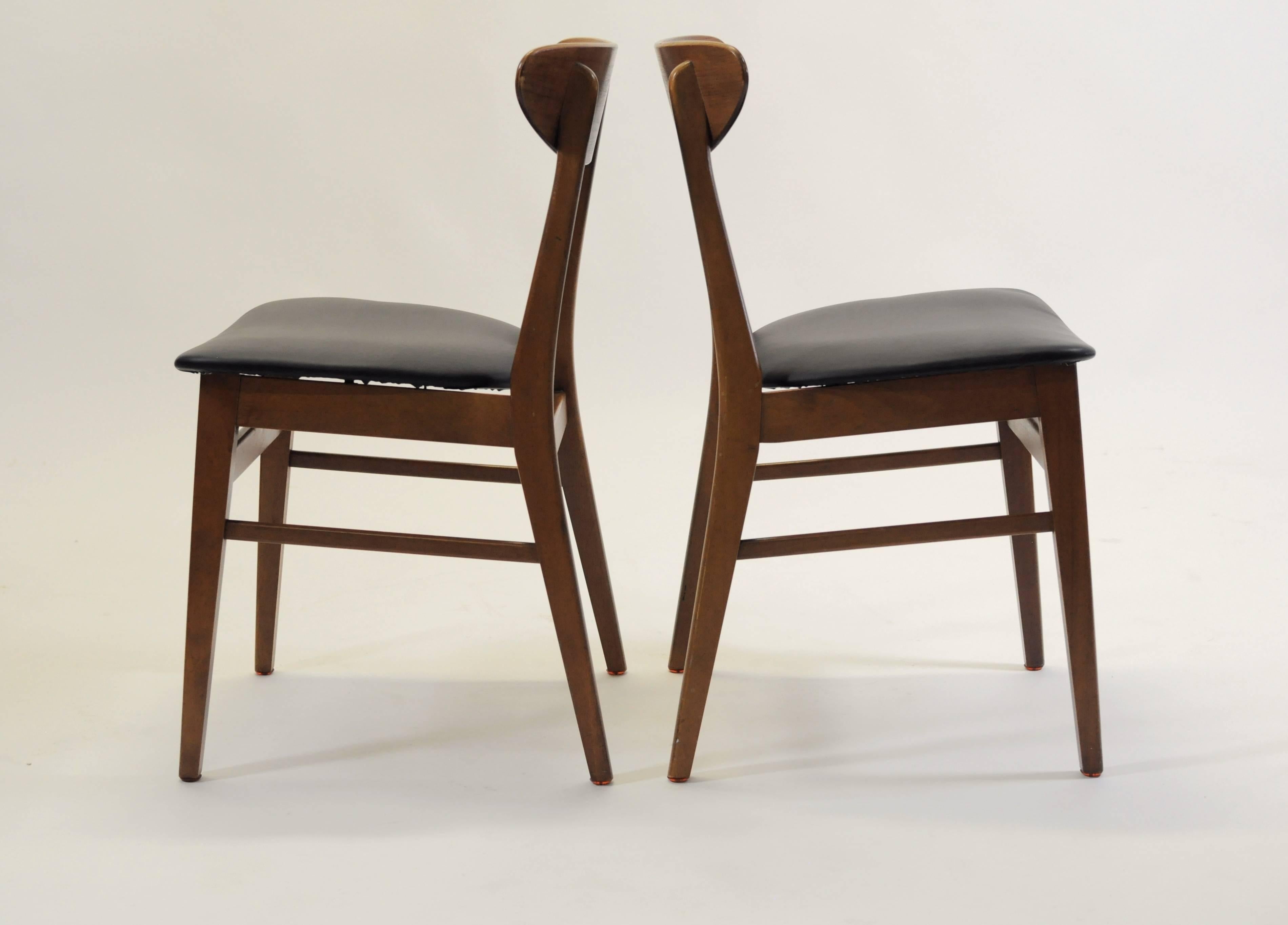1960s Set of Four Danish Th. Harlev Dining Chairs in Teak and Beech by Farstrup For Sale 8