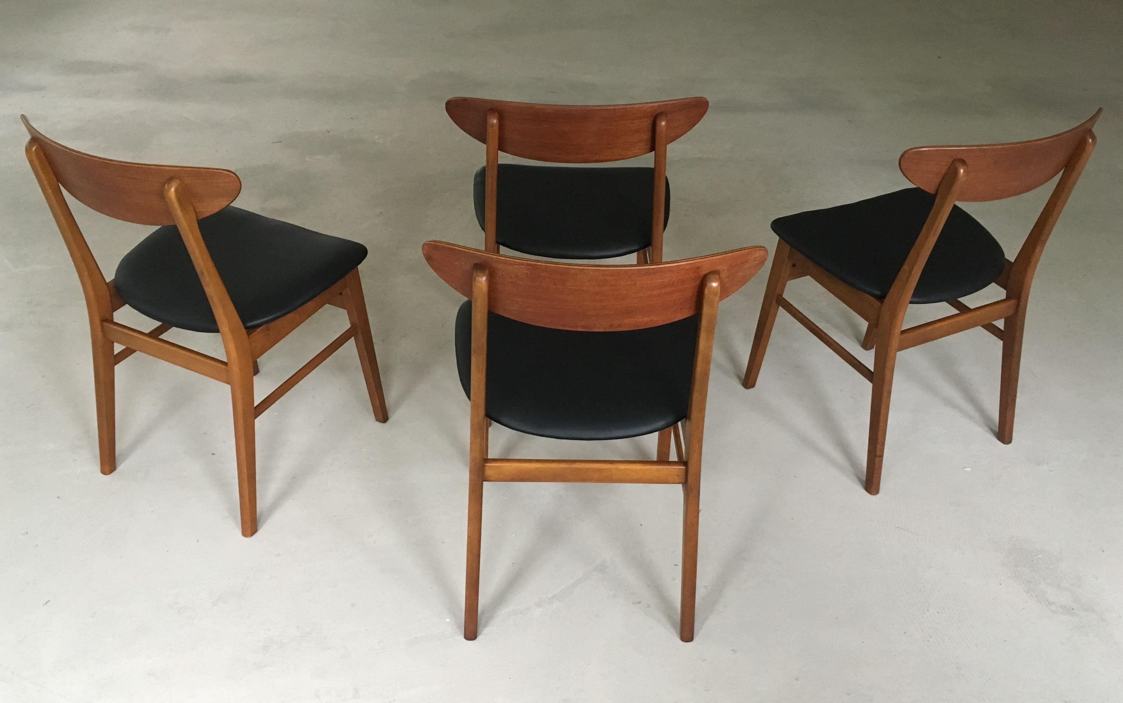 1960s teak dining chairs