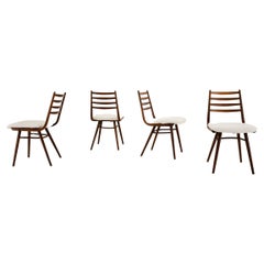 1960s Set of Four Dining Bentwood Chairs by Ton, Czechoslovakia