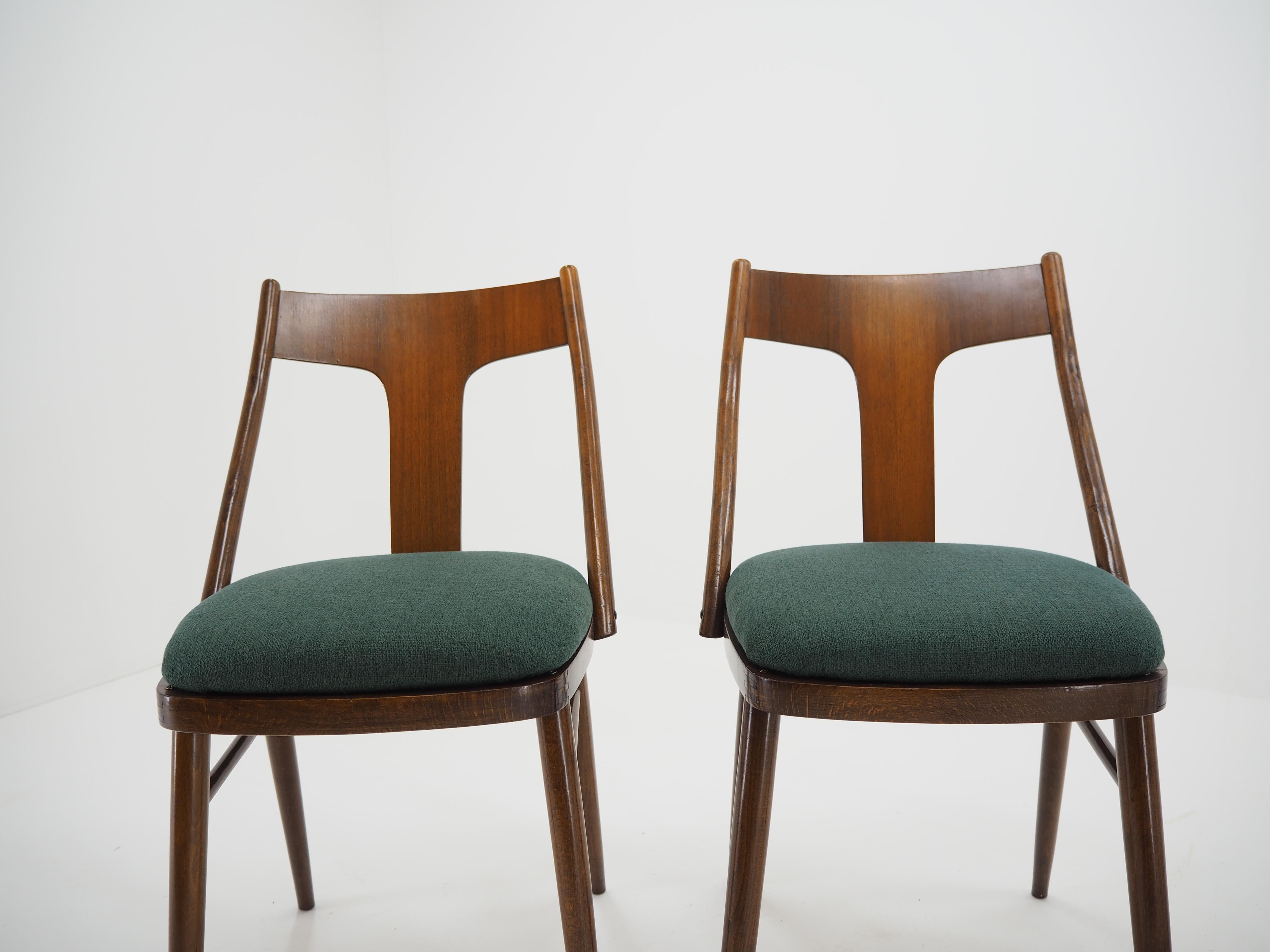 1960s Set of Four Dining Chairs, Czechoslovakia For Sale 2