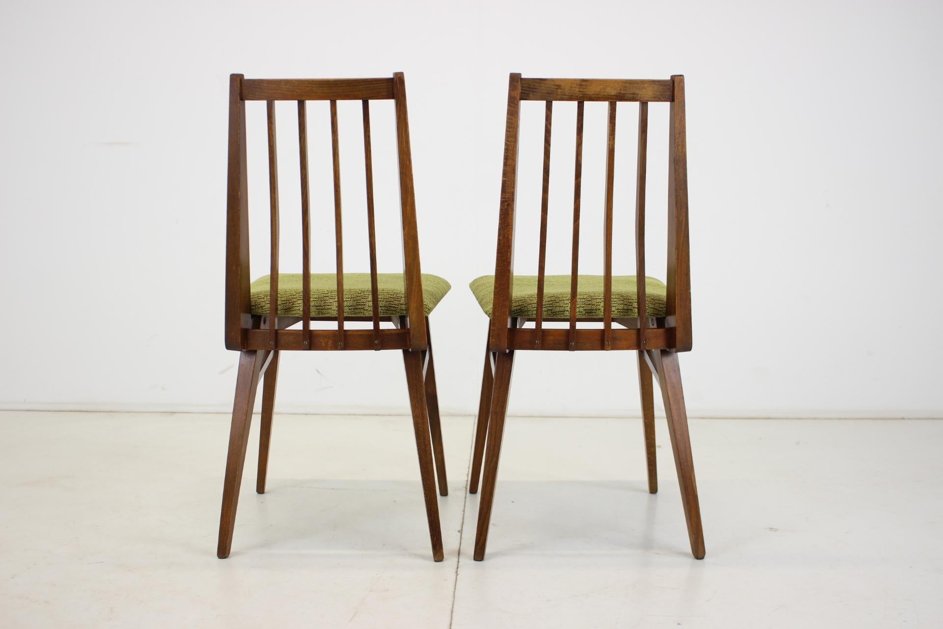 1960s Set of Four Dining Chairs, Czechoslovakia For Sale 2