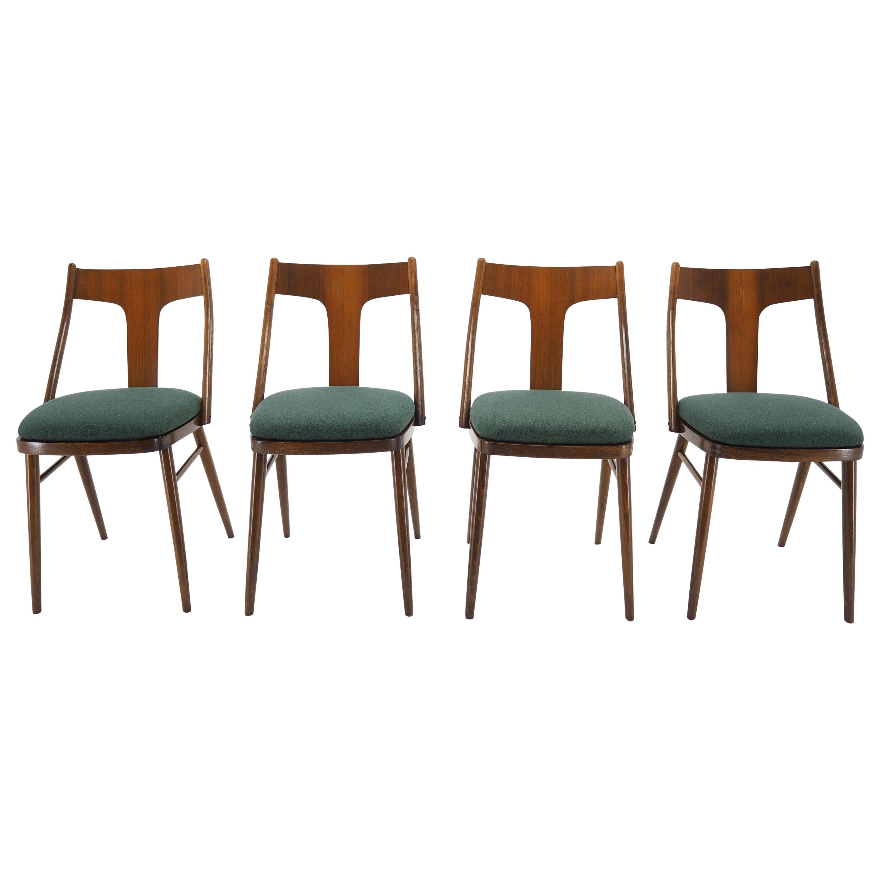 1960s Set of Four Dining Chairs, Czechoslovakia