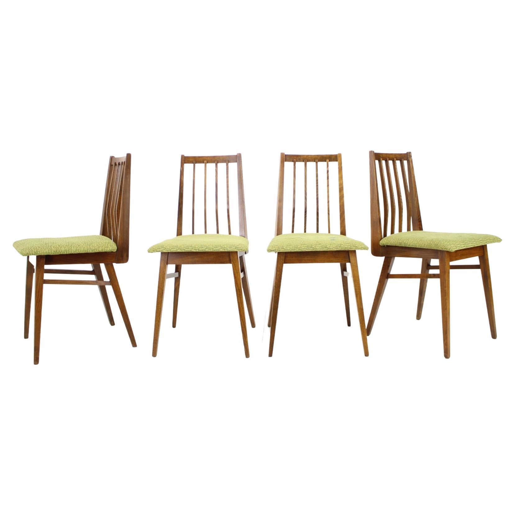 1960s Set of Four Dining Chairs, Czechoslovakia For Sale