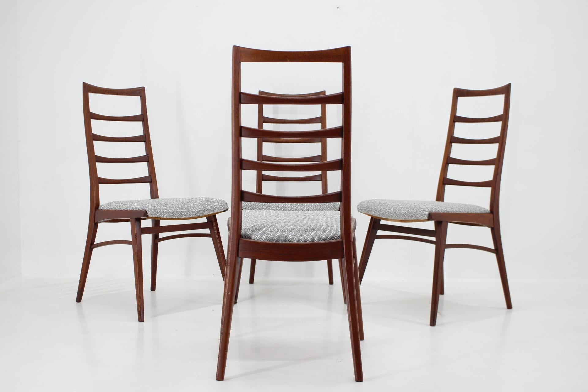 1960s Set of Four Dining Chairs in Teak, Germany For Sale 6