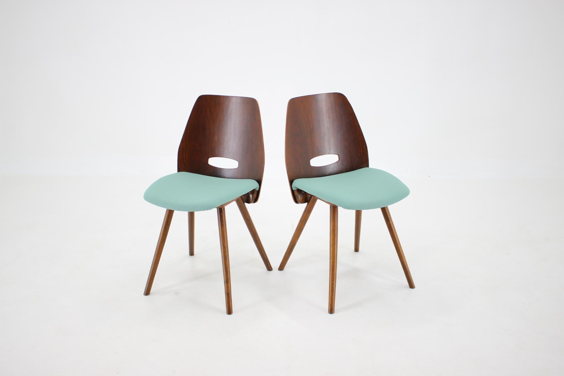 1960s Set of Four Frantisek Jirak Dining Chairs, Czechoslovakia For Sale 3