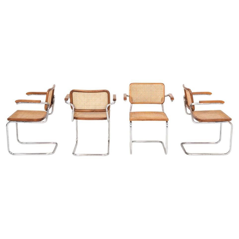 1960s Set of Four Marcel Breuer for Knoll / Gavina Cesca Chairs im Angebot