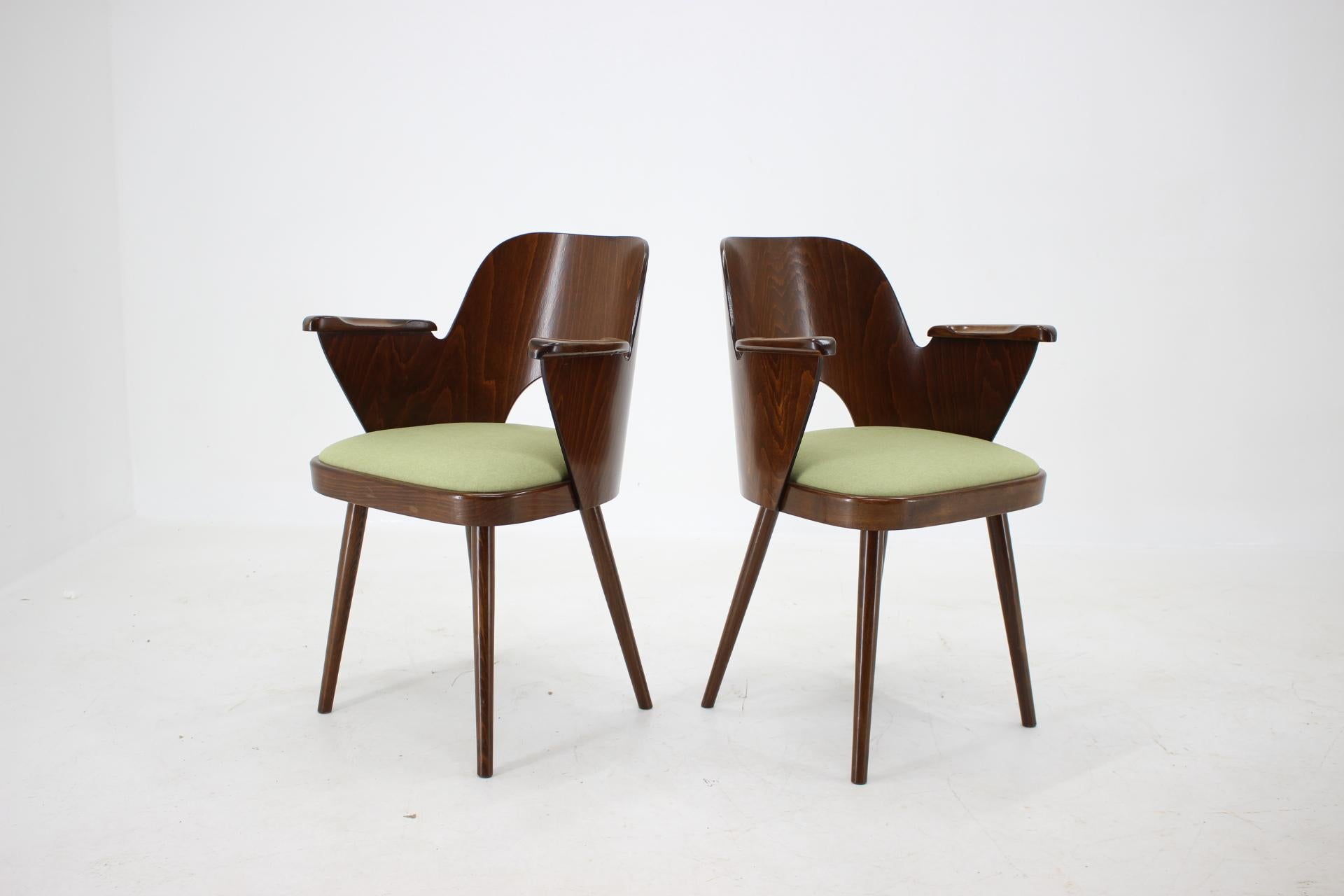 Mid-20th Century 1960s Set of Four Oswald Haerdtl Dining Chairs, Czechoslovakia For Sale